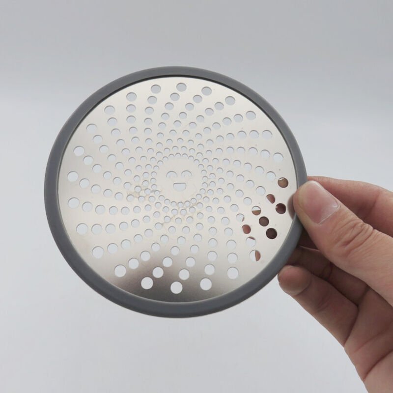 Shining House - Runder Duschabfluss aus Edelstahl, Haarsieb, Abflusssieb, rostfrei, verstopfungssicher, leicht zu reinig...