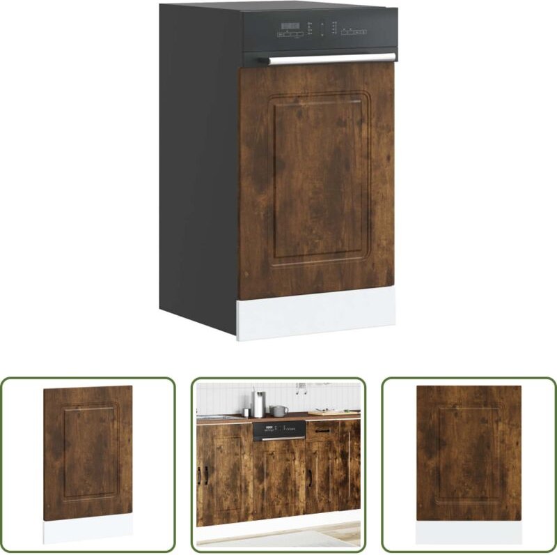 Holzblende - Geschirrspülerblende Kalmar Räuchereiche 45x1,5x67 cm