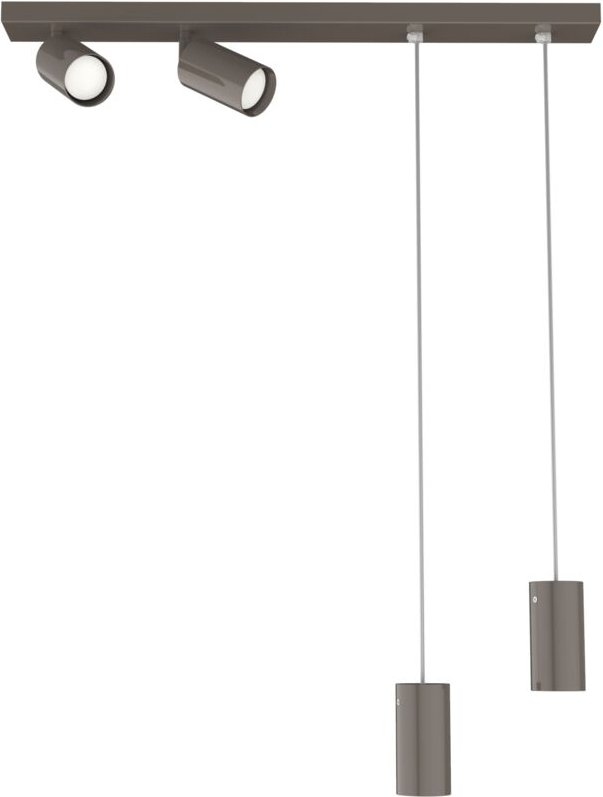 Hybrid plafo sosp 4XGU10 monocolore lucido