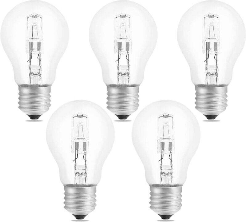 Halogenlampe E27 A55, 42W, dimmbar, AC 220-240V, 650lm, Warmweiß 2700K, klar, für Deckenleuchte, Schreibtischlampe, Wand...
