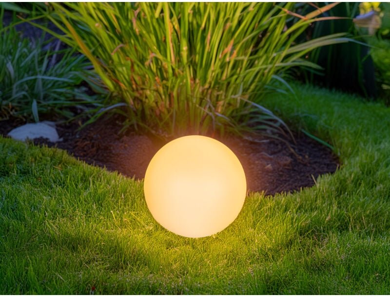 Smartwares - led Solar-Kugelleuchte OSL-50015 weiß ø 30 cm rgbw Dekorative Leuchten