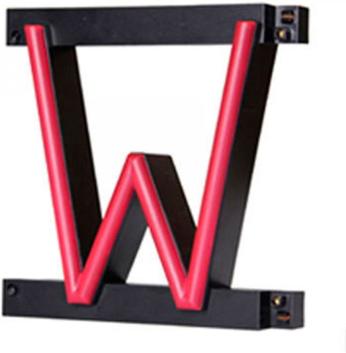 Buchstaben led Neon w Breite 146Mm Höhe 161Mm Hintergrund 38Mm