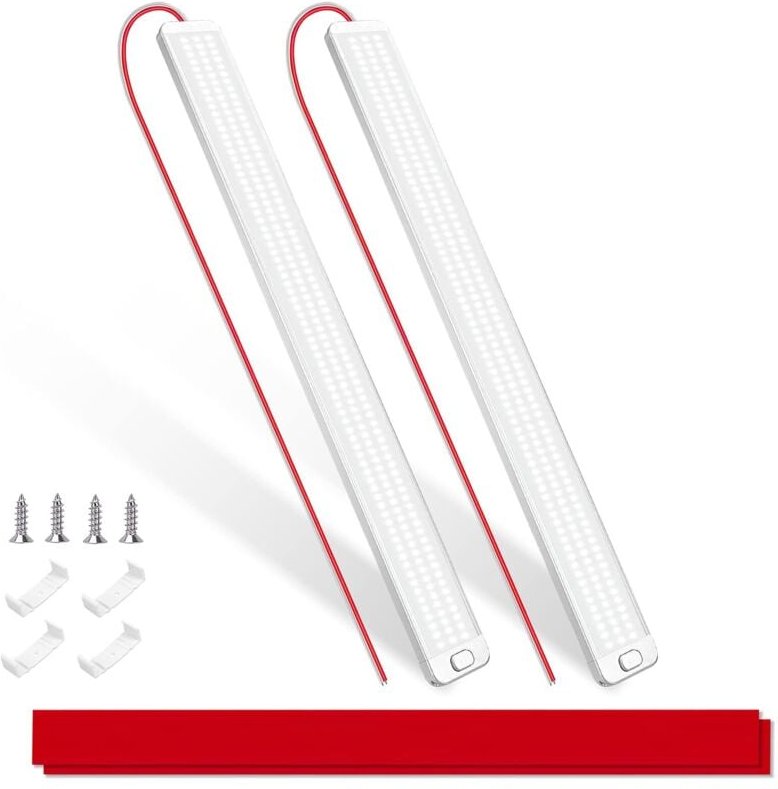 12-V-LED-Leiste, 42 cm, 1000 lm, 10 W, Innenlichtleiste, 228 LEDs, superhelle weiße Lichtleiste mit Schalter für Auto, W...