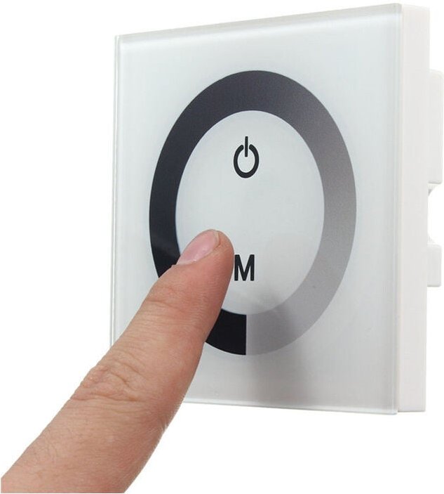 Dc 12–24 v LED-Touch-Wand-Controller-Panel mit Helligkeitsänderungs-Dimmer zum Einstellen der Lichter (Farbe: Weiß)