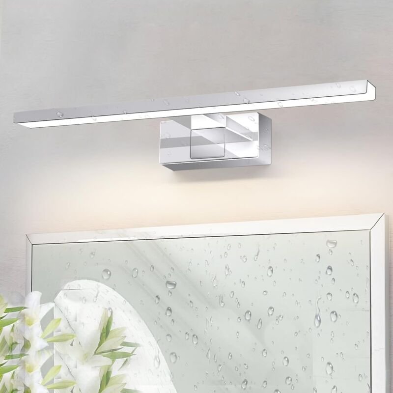 Thumbnail - Led Spiegelleuchte Bad Spiegellampe - Badleuchte Wand 40CM Wandlampe Badezimmer 8W Wasserdicht IP44 Wandleuchte Chrom Mo...