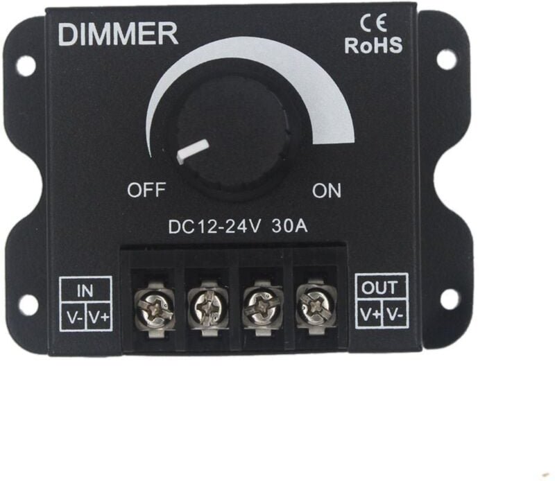 Ersandy - LED-Dimmer-Controller 12 v 24 v 30 a PWM-Dimmer 360 w für LED-Streifen oder LED-Licht