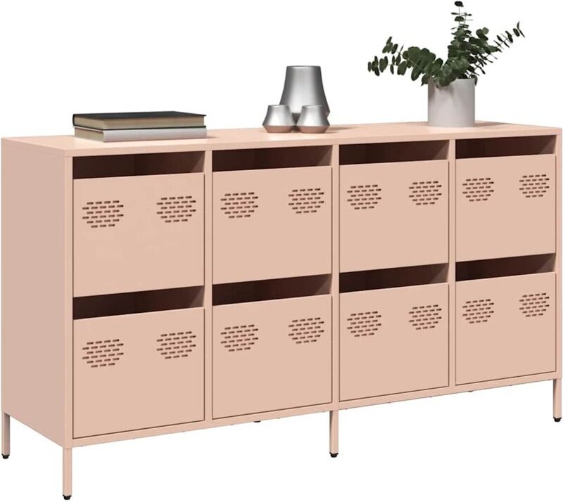 Sideboard Rosa 135x39x73,5 cm Kaltgewalzter Stahl - Vidaxl