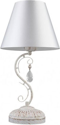 Clematis weiße Tischleuchte mit Lampenschirm Fabrilamp