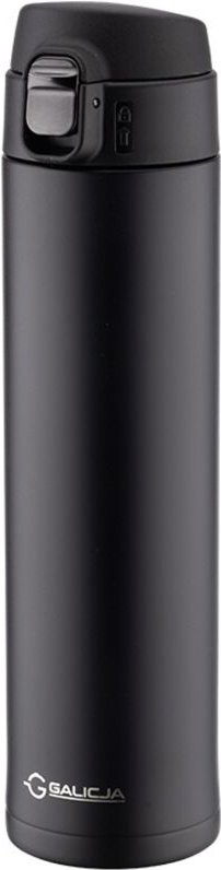 Taza térmica, botella, termo, QUENTIN, 520 ml, acero inoxidable, 18/10, negro