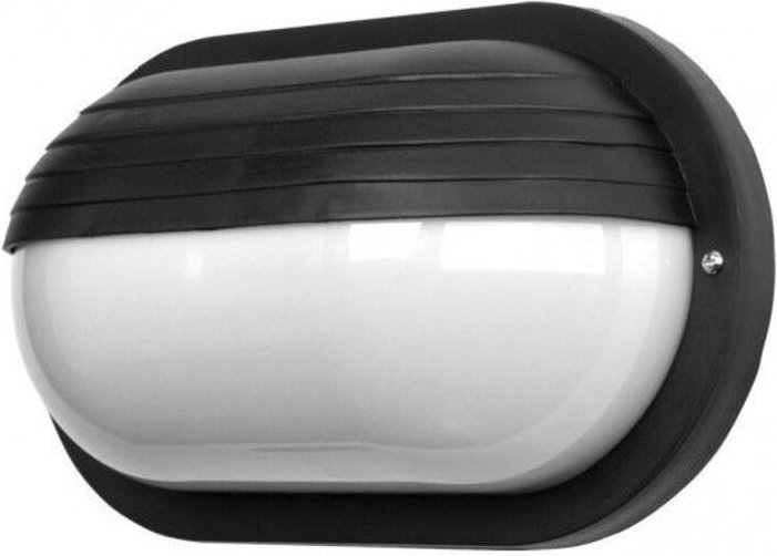 FAB 148262209 Apply Ext.oval Canopus Grande 1xe27 Schwarz Polycarb Ip44 10x26x15 Cm