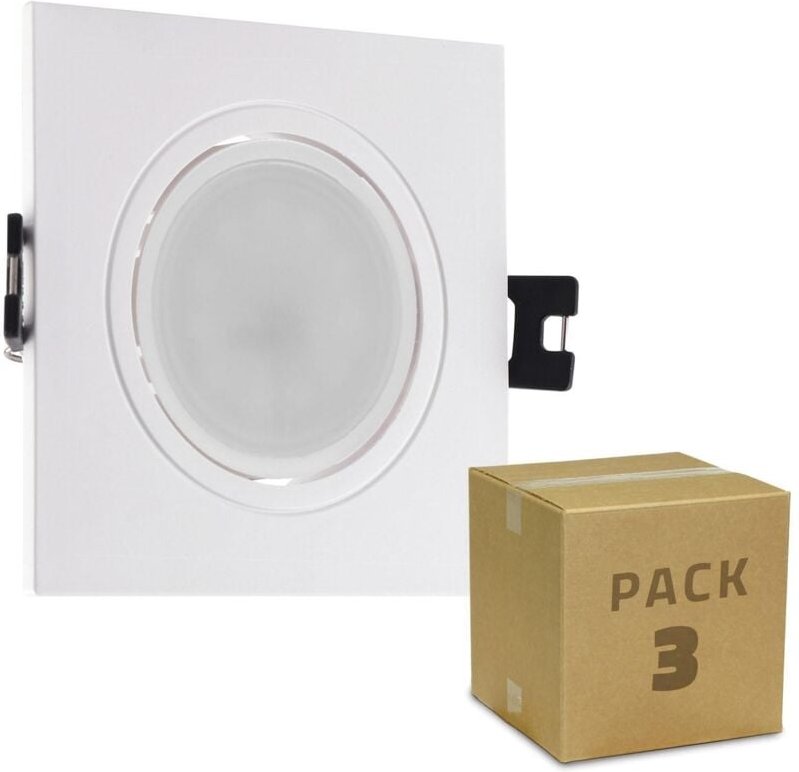 3er Pack LED Downlight Einbaustrahler GU10 6W Schnitt Ø 75-85 mm No Flicker 4000K Neutralweiß