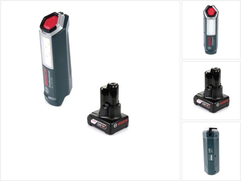 Bosch Professional GLI 12V-300 Akku Lampe + 1x GBA 12V 6,0 Ah Akku - ohne Ladegerät