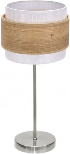 Myriam tischlampe 1xe14 nickel/helles holz 47x18x18 cm