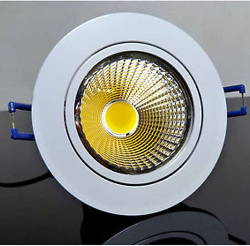 Trade Shop Traesio - Trade Shop - mini led cob einbauscheinwerfer 3W kalt warm licht mit gipskartonflossen - Weiß