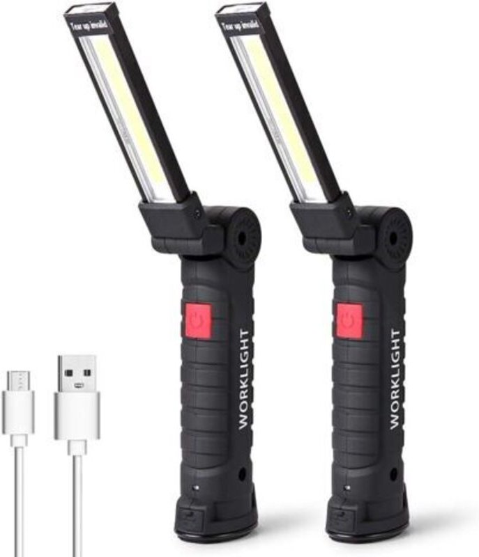 LED-Arbeitsleuchte, LED-Taschenlampe, wiederaufladbare LED-Werkstattleuchte, Inspektionsleuchte, Magnetfuß, Camping, Not...