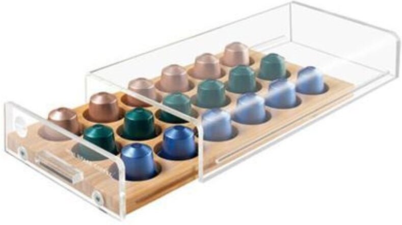 Macom 836 Kaffeekapselhalter Holz Transparent