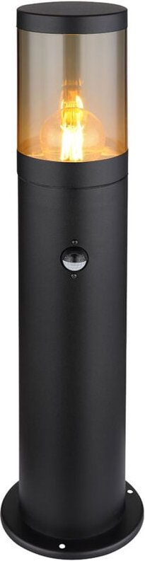 Led Sockelleuchte Außen Stehlampe Bewegungsmelder Außenleuchte Edelstahl, Spritzwasserfest Garten, schwarz rauchfarben, ...