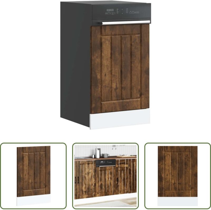 vidaXL Räuchereiche - Geschirrspülerblende Lucca Räuchereiche Holzwerkstoff