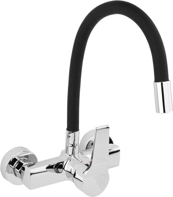 Flexibler schwarzer Wand-Waschtischhahn 75670 Fala