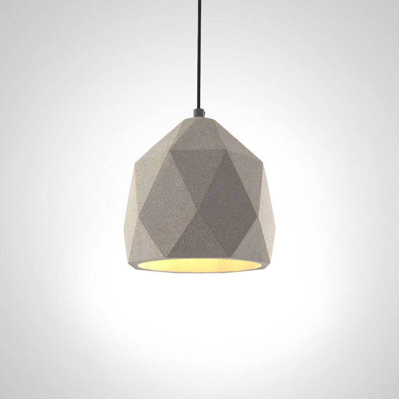 Pendelleuchte, E27, Lampe Für Wohnzimmer Esszimmer Küche, Höhenverstellbar Beton-Stein-Grau, ohne Leuchtmittel - Paco Ho...