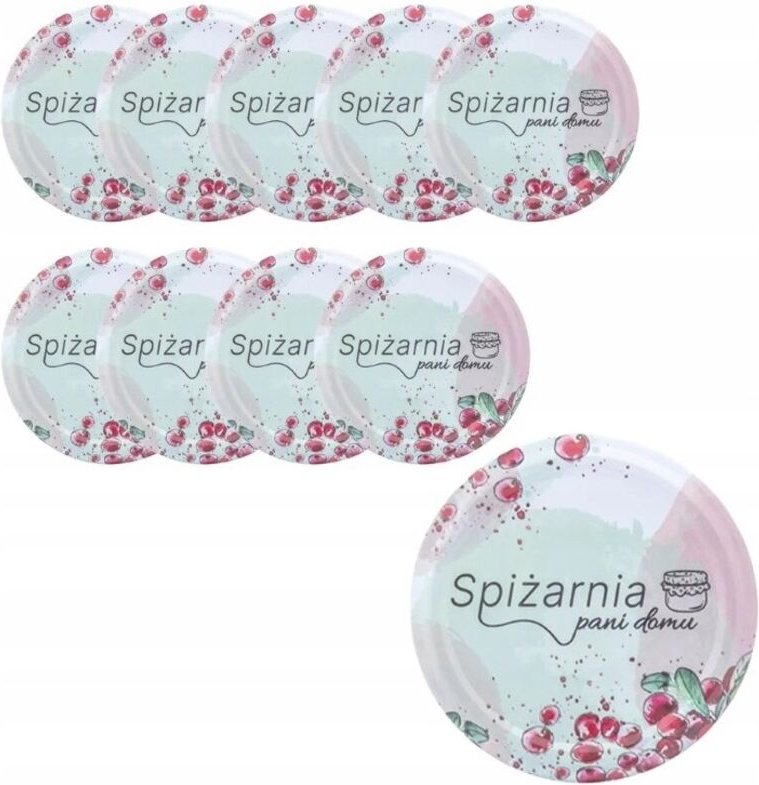 Deckel für Einmachgläser, 4-Haken-Set, 10 Stück, 66 mm, Pastellfarben