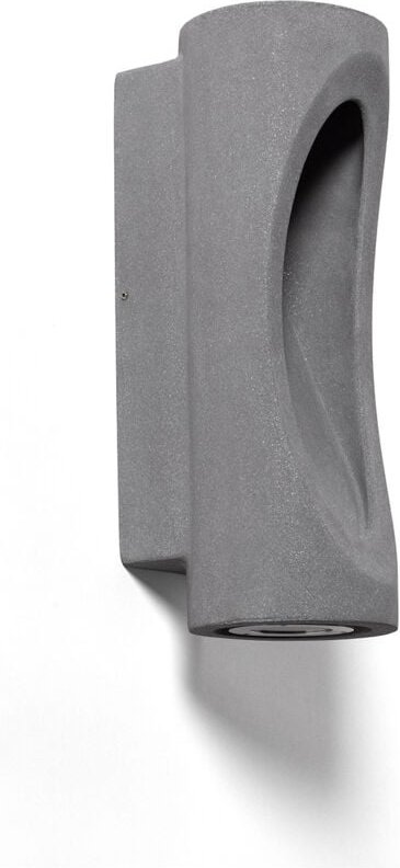 Ledkia - LED-Wandleuchte Außen Dimmbar 12W Zement Large Brinvo Steingrau
