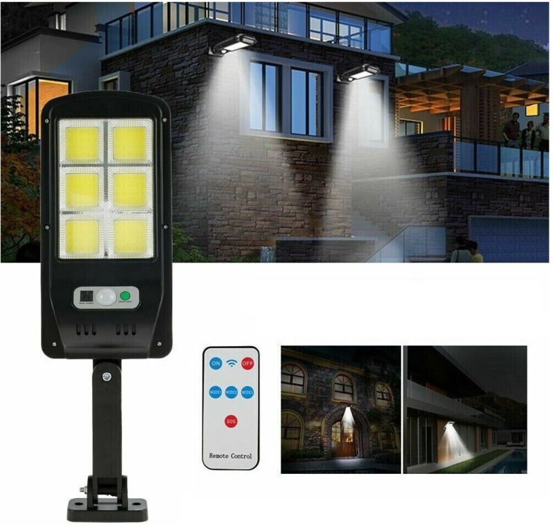 Trade Shop Traesio - Trade Shop - strassenlampen solar fotovoltaic sensor 120 led cob 5195 -