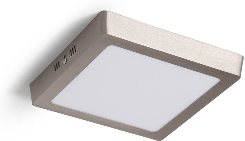 Ledkia - LED-Deckenleuchte 18W Eckig Metall 225x225 mm Silber 6000K Kaltweiß