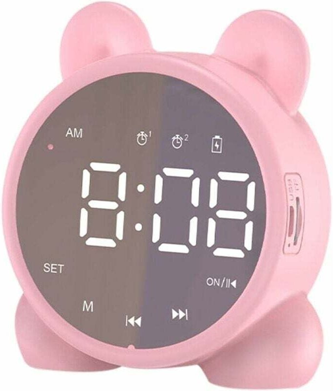 Digitaler Wecker, USB-Bluetooth-Bildschirmwecker, Kinderweckerlampe, tragbarer Bluetooth-Lautsprecher, Geschenk für Teen...
