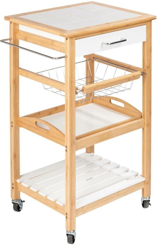 Finja, Bambusholz + mdf, weiß Wenko