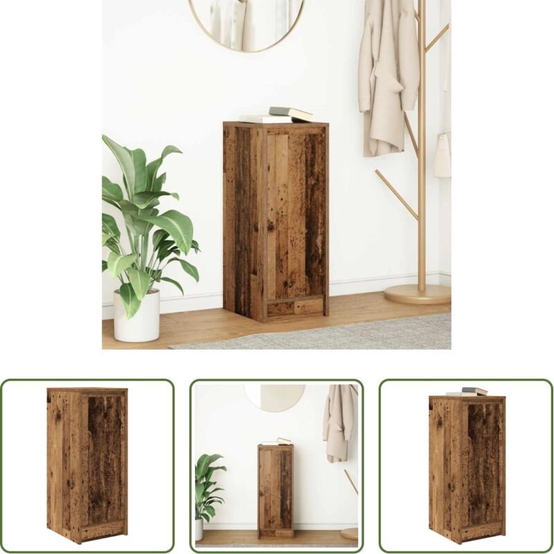 Schrank - Sideboard Altholz-Optik 29,5x34x76 cm Holzwerkstoff