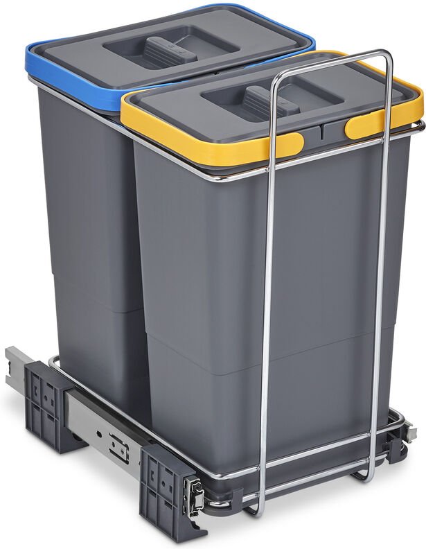 So-tech - Abfallsammler Ecofil 8+8L mit Deckel Vollauszug Bodenmontage für Korpus ab 30 cm