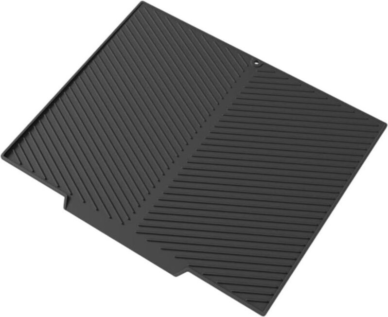 Untertassenförmige Trockenmatte für die Küchenarbeitsplatte, Trockenmatte mit Abtropfdeckel, große Silikon-Trockenmatte,...