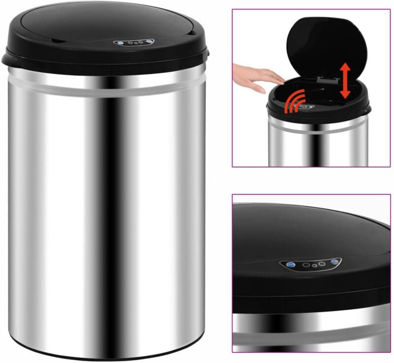 Automatischer Sensor-Mülleimer 30 l Edelstahl - Vidaxl