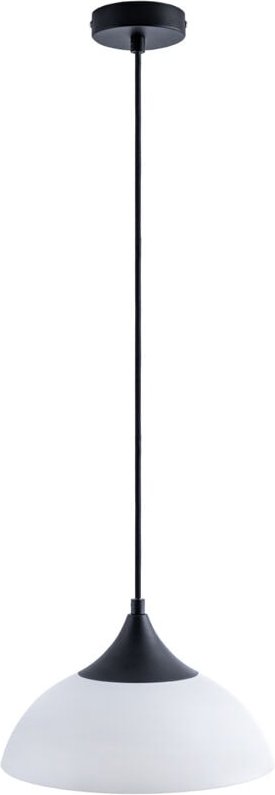 Paco Home - Pendelleuchte Hängelampe Esszimmer Esstischlampe 1,5m Textilkabel Kürzbar E27 ohne Leuchtmittel, Weiß-Schwar...