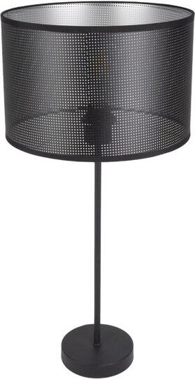 Fabrilamp - Anastasia Hohe Tischlampe 1xe27 Schwarz/Schwarz-Silber 60x30x30 Cm