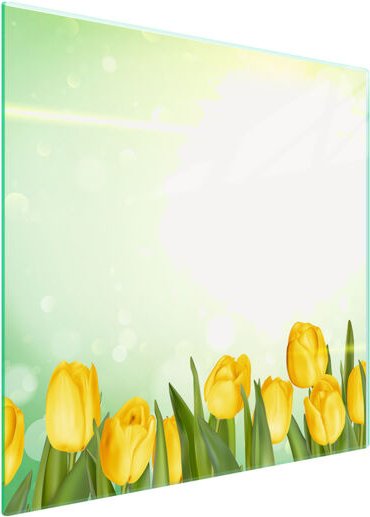 GLASSCHUTZPLATTE FÜR HERD 50x52 TULPEN