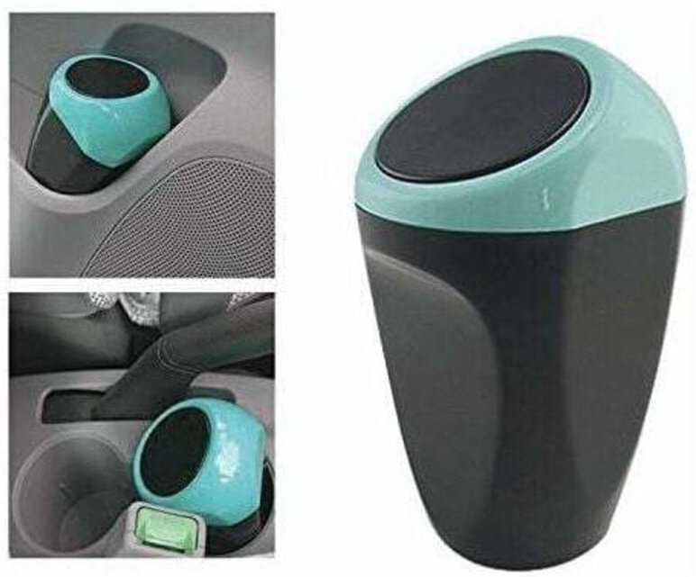 Mini-Auto-Mülleimer, Kunststoff-Abfalleimer, 16 x 8 cm, Mülleimer-Aufbewahrungsbehälter für Autoinnenraum/Büro/Zuhause (...