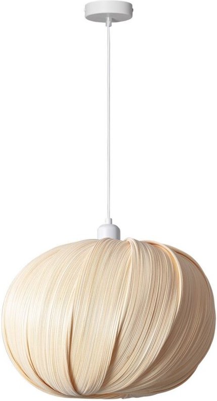 Hängeleuchte Bambus Korowai Weiß - Textil