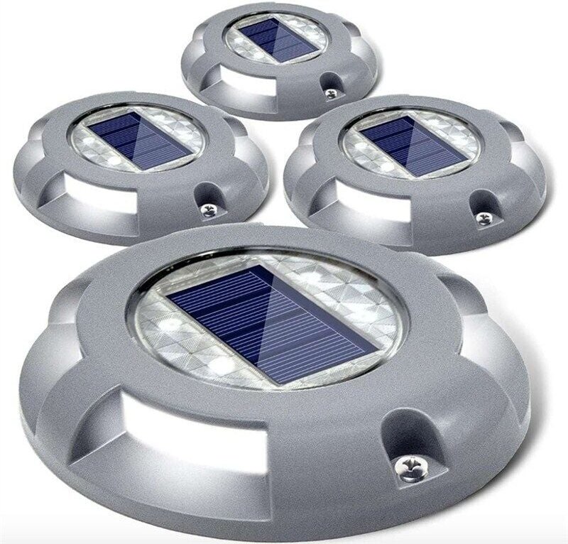 Solar-Deckleuchten, Auffahrt-Dock-Licht, LED, solarbetrieben, für den Außenbereich, wasserdicht, Straßenmarkierungen für...