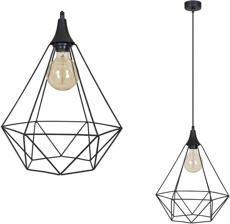 Schwarze Hängelampe, Moderner Loft-Kronleuchter