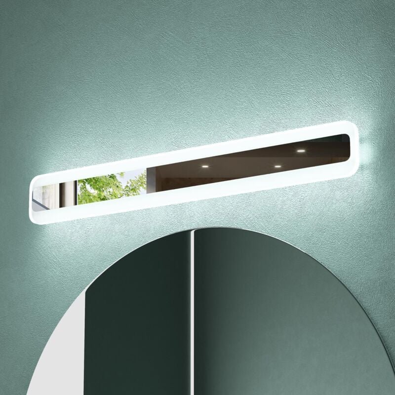 Spiegelleuchte 60cm led Badlampe Spiegellampe, 3000K-6000K Badezimmer Lampe 3 Farben Dimmbar Schminkleuchte Chrom 20W Lu...