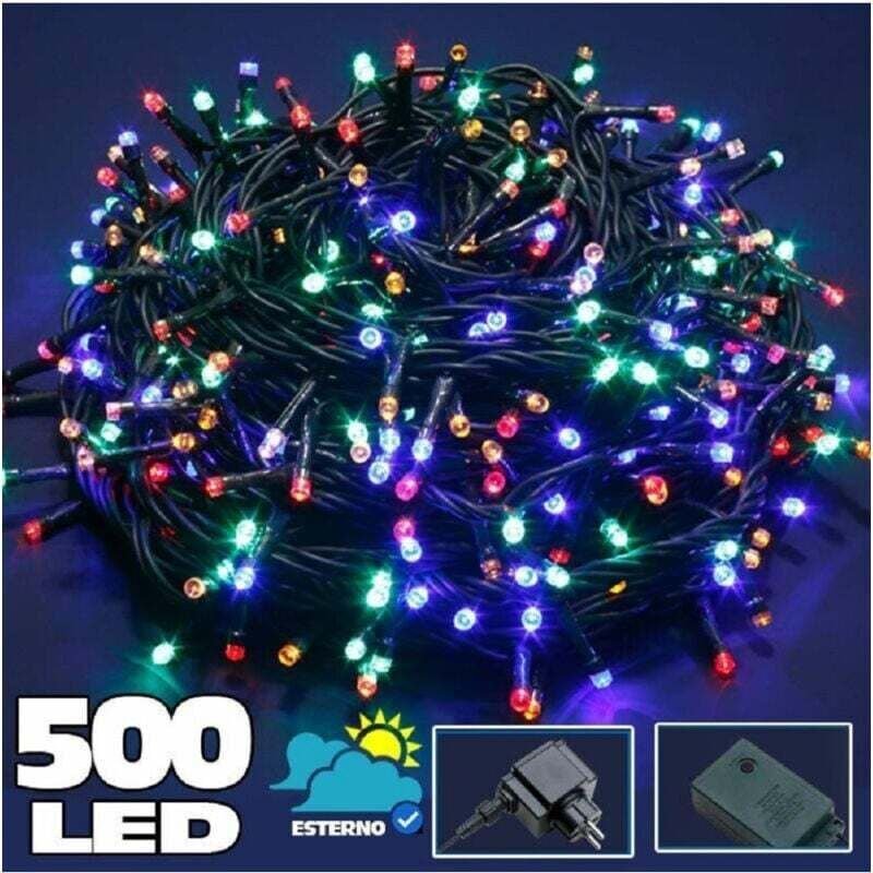 Thumbnail - 500 LED-Lichterkette mit mehrfarbigen Glühwürmchen und 8-Funktions-Controller für den Außenbereich – - Ymyny