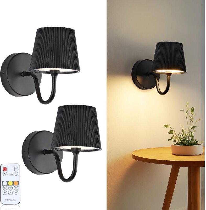 2er LED Wandleuchte Innen kabellos mit 5200mAh Akku