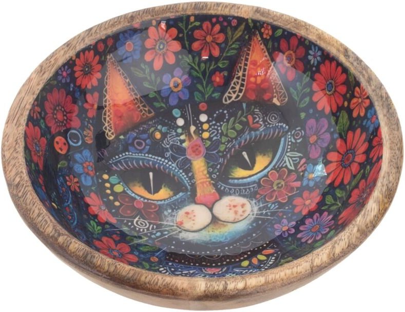 Katzennapf aus Holz, rutschfester, erhöhter Futternapf, modernes Haustierdesign, ideal für Futter und Wasser