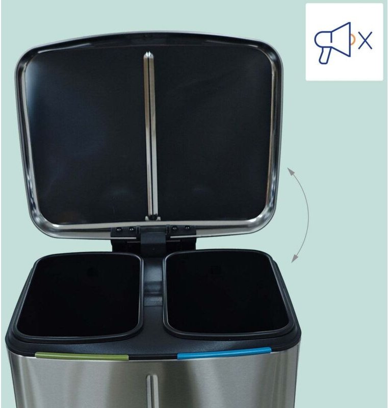 Kuchenabfalleimer mit 2 kammern pedal und soft close funktion