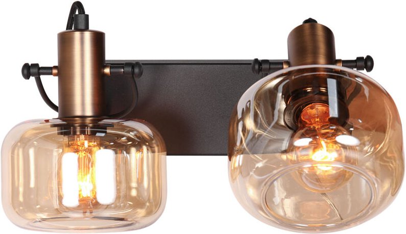 Steinhauer - wandleuchte - Glaslic - bronze - glas metall -