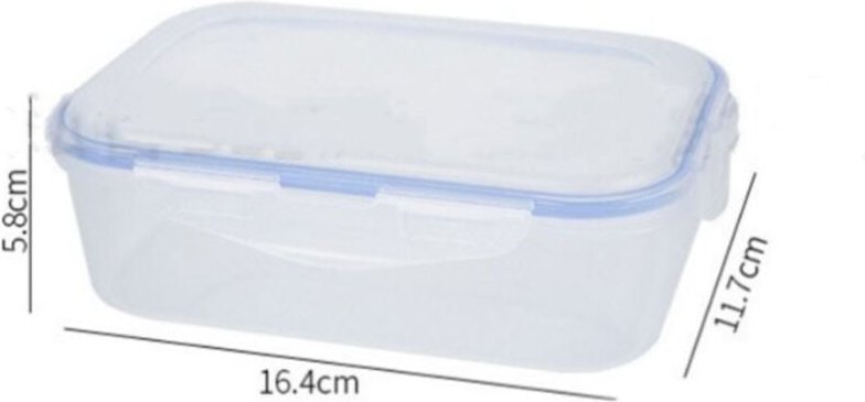 Csparkv - 16,4 x 11,7 x 5,8 cm) 1 Stück mikrowellengeeignete, transparente Obst-Aufbewahrungsbox, Kunststoff-Aufbewahrun...