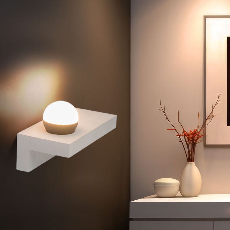 Wandleuchte modern Flurlampe Schlafzimmerleuchte led Wandlampe Beton, 7W 690lm warmweiß, BxH 30x17,5 cm
