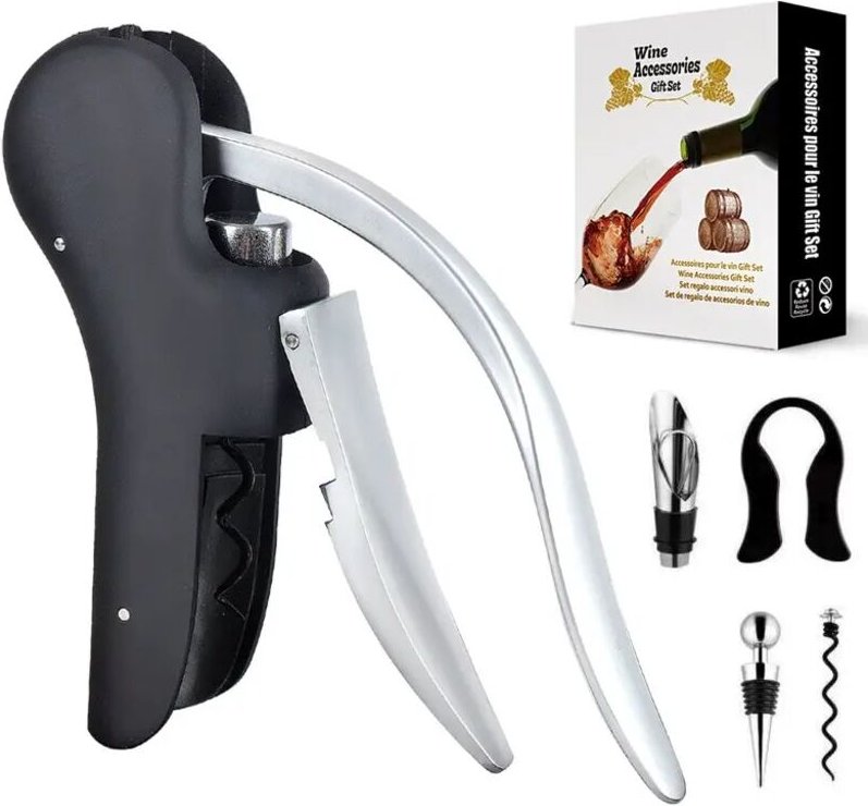 Weinflaschenöffner, Flaschenöffner-Set, tragbarer, hasenförmiger Weinstopper aus Zinklegierung